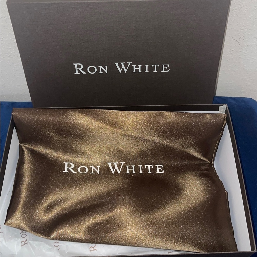 NIB RON WHITE Champagne/ Gold Genuine Leather Veronica Sandals Sz. 36/ US-6 - Picture 9 of 17